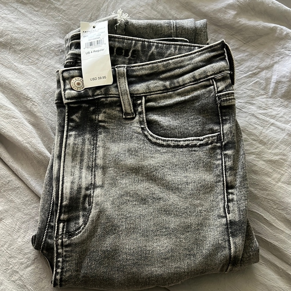 American Eagle Washed Grey Jeans